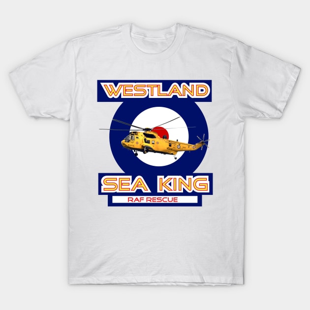 Westland Sea King Search and rescue helicopter in RAF roundel, T-Shirt by AJ techDesigns